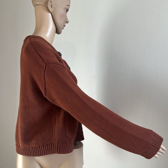 SEZANE TITOUAN CARDIGAN CHOCOLATE SIZE S - Picture 7 of 14